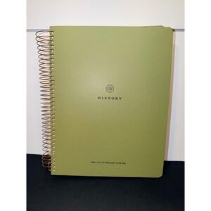 Crossway ESV Spiral-Bound Journaling Bible History Green Copper Wire-O Flat Lay